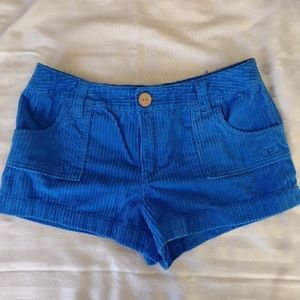 Ocean Pacific juniors cobalt blue corduroy shorts